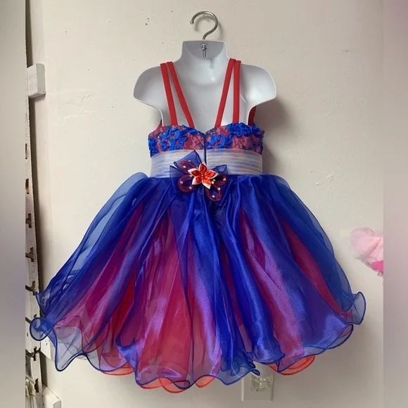 3T Red White Blue July 4th Patriotic Pageant FlowerGirl Party Babydoll Dress  NWT - greenwatershopping.com